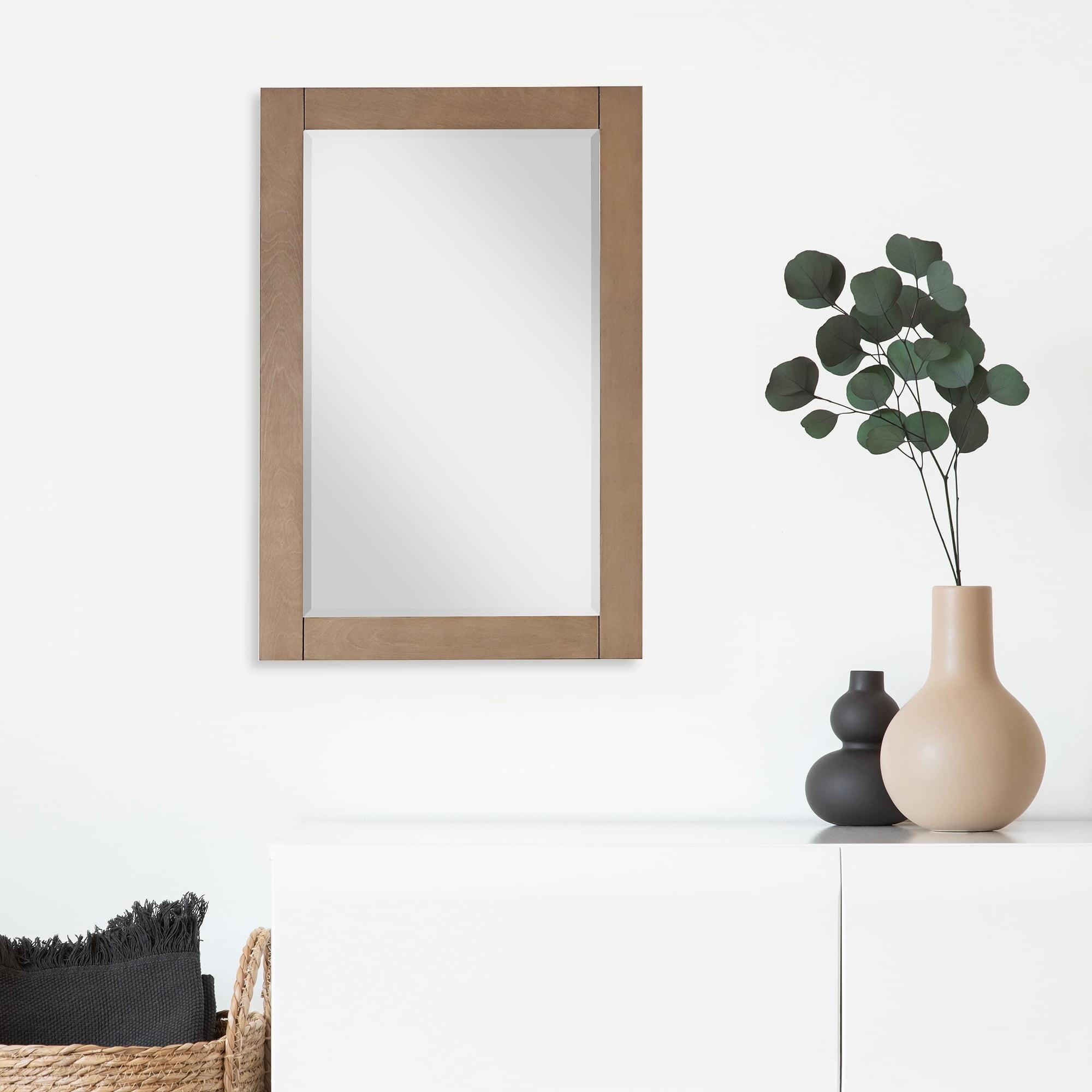 Ivy Wood Flat Wall Mirror