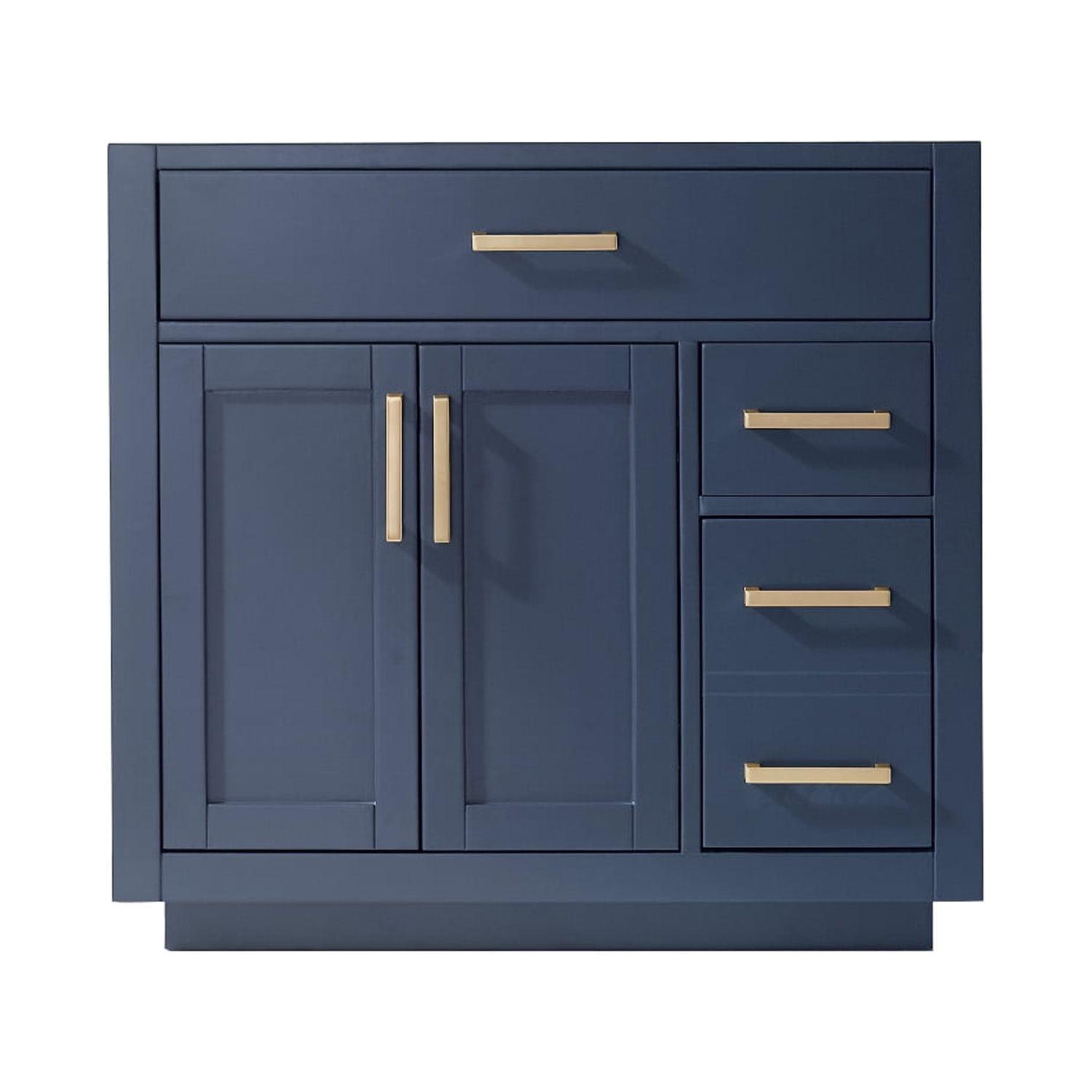 Ivy 35.2" Royal Blue Single Bathroom Vanity Cabinet Without Countertop