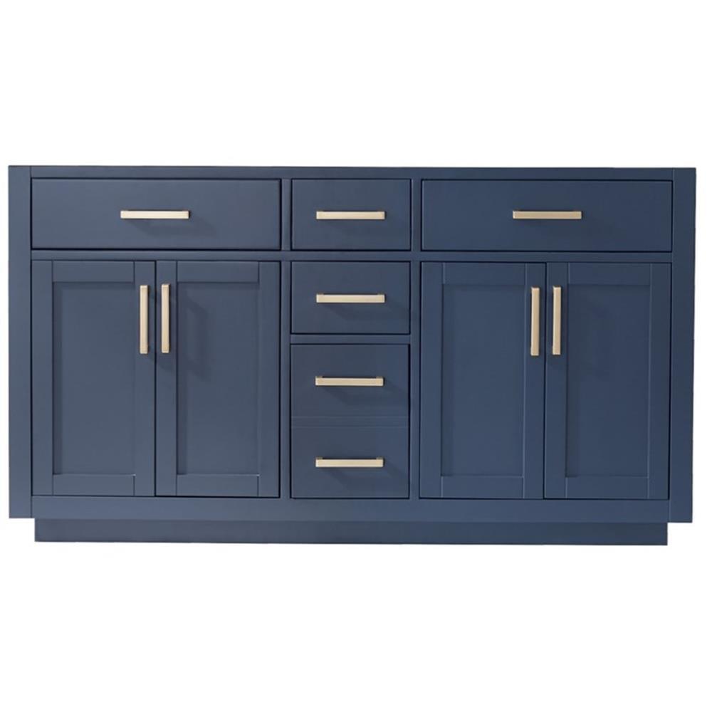 Royal Blue 60" Double Freestanding Bathroom Vanity Cabinet