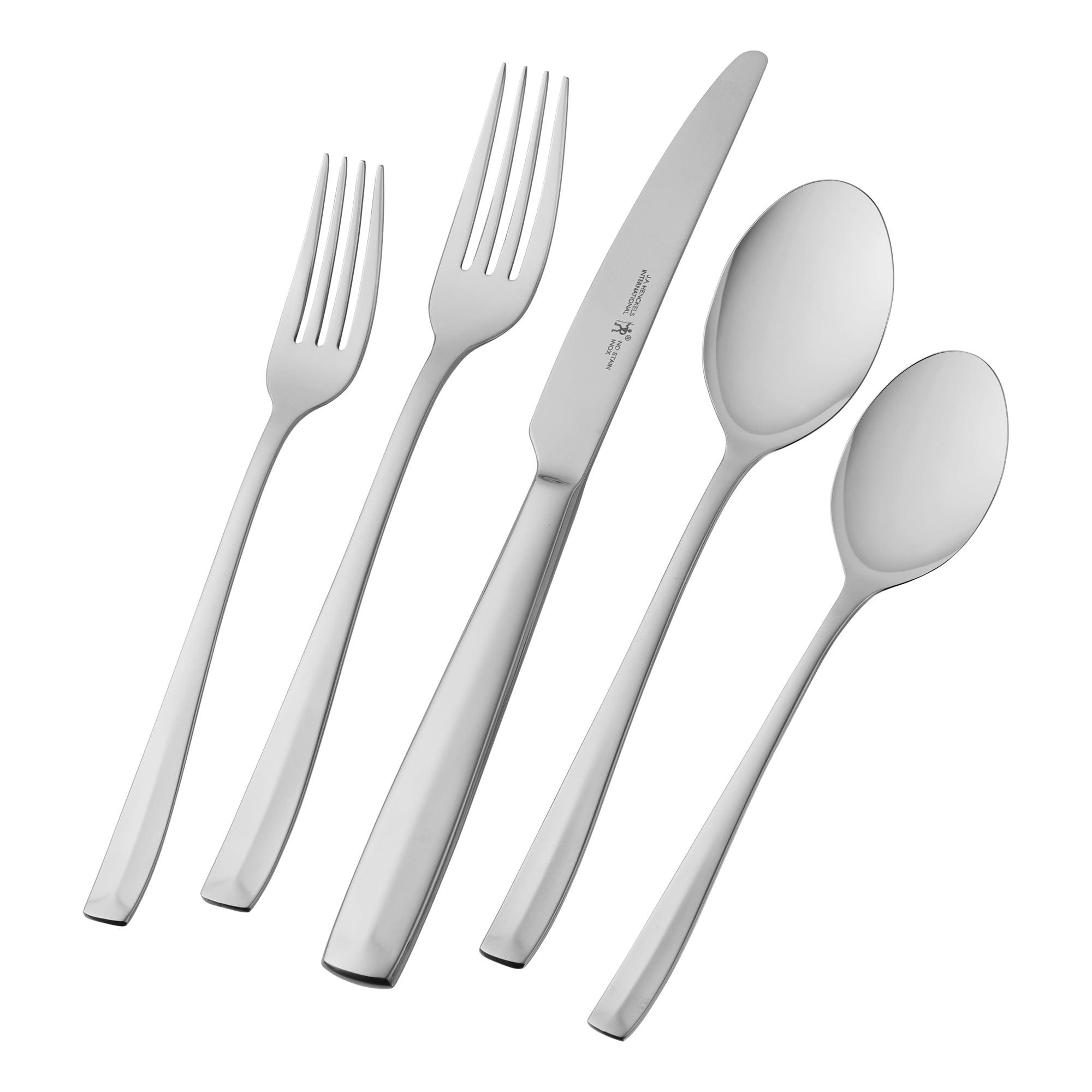 Lani 65-Piece Stainless Steel Flatware Set with Slender Handles