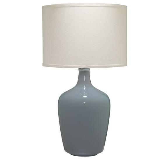Splendor Home Plum Jar Ceramic Table Lamp with Drum Shade Gray : Modern Glossy Finish, 3-Way Switch, UL Listed