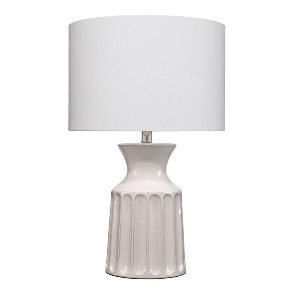 Addison Off-White Ceramic Table Lamp with Cotton Shade