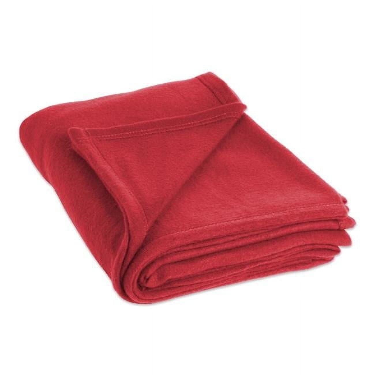 Red Full/Queen Lightweight Polar Fleece Blanket by Bare Home