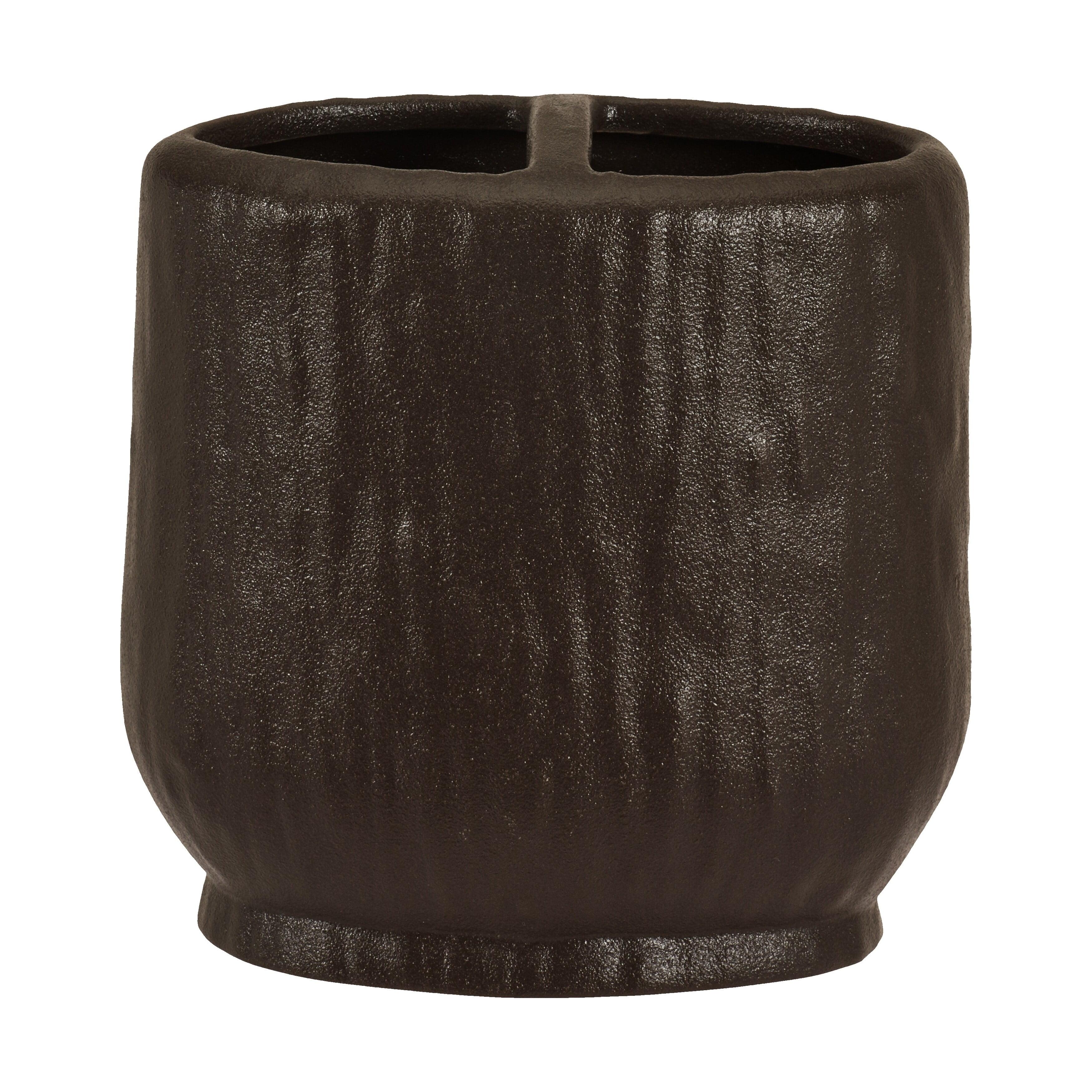 Mocha Textured Stoneware Circle Soap Pump