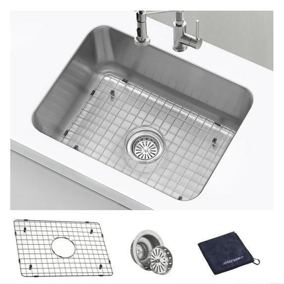 JASSFERRY Undermount Kitchen Sink Single Bowl 23 Inch, 23", 16-gauge Stainless Steel