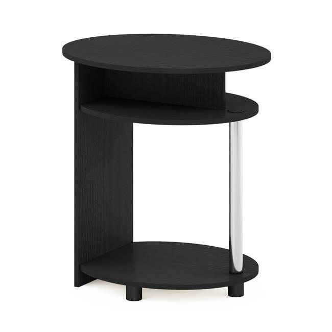 Furinno 3-Tier End Table Accent Sofa Side Coffee Table w/Open Storage Shelf,Americano