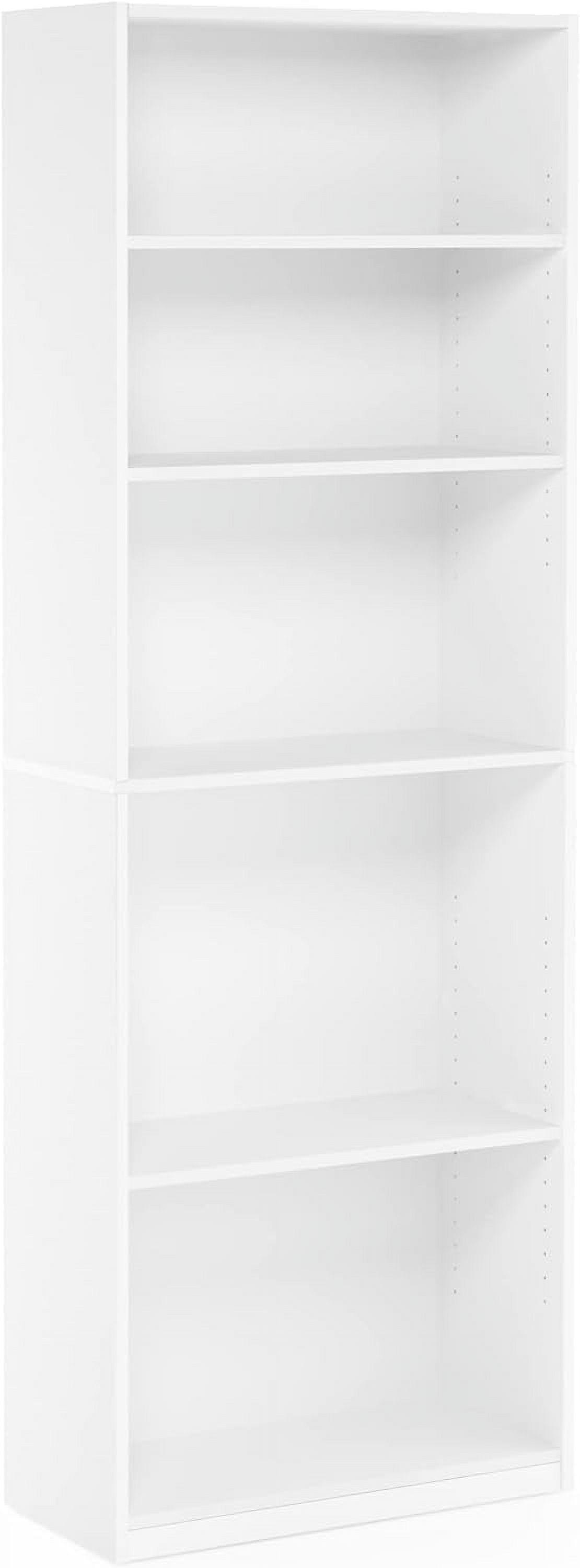 Furinno 5 Cubes Bookcase Space Saver Organizer Bookshelf w/Adjustable Open Shelves,White