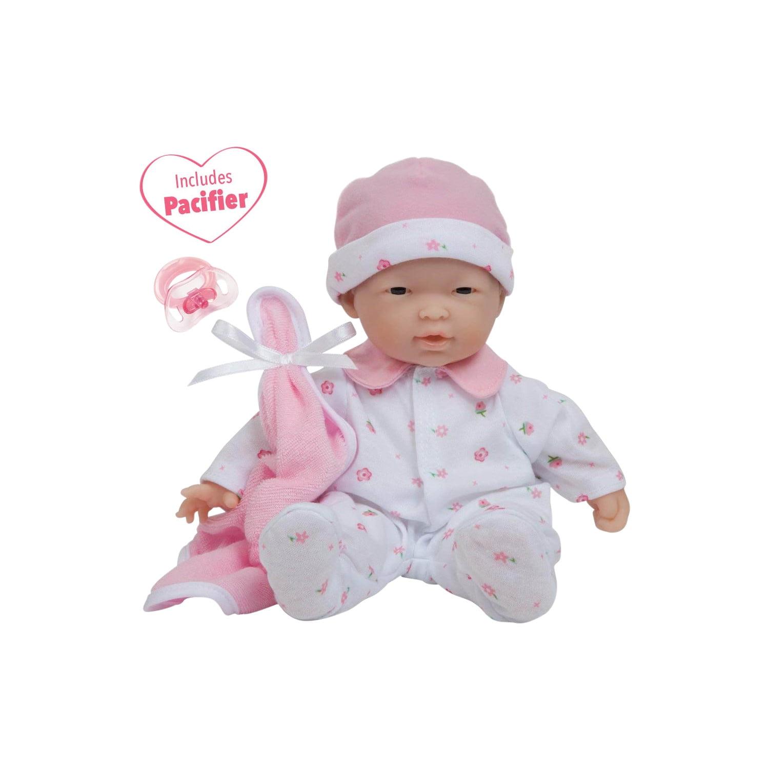 Caucasian 11-inch Small Soft Body Baby Doll | JC Toys - La Baby | Washable |Removable Pink Outfit w/ Hat & Blanket | For Children 12 Months +