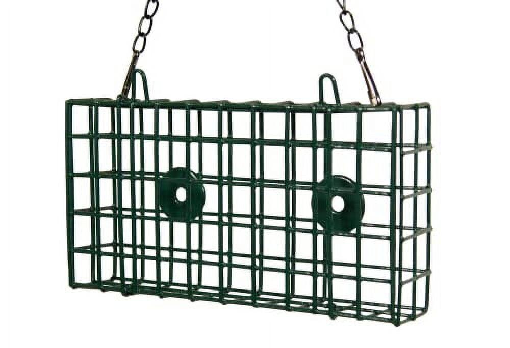 JCs Wildlife Double Suet Bird Feeder Cage - Great for Suet Cakes, Seed Cakes, Fruit and Nesting Material - Holds 2 Suet or Seed Cakes - Woodpecker