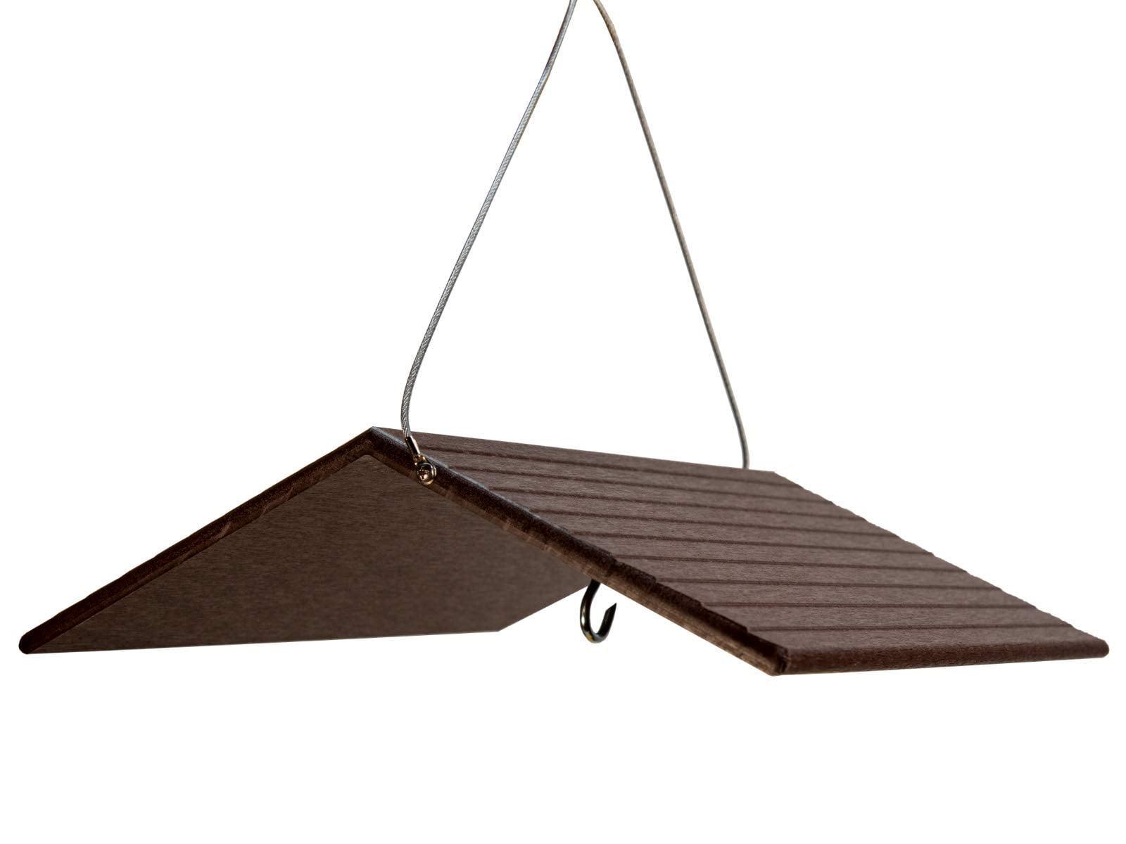 JCs Wildlife Poly Weather Cover - Rain Guard - Hang Bird Feeder or House Underneath for Protection from Rain or Snow - Easy to Clean and Use (Large,