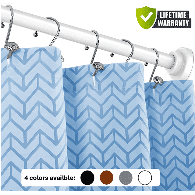 JDLiving Maxda Premium 43"- 72" Adjustable Rustproof Straight Tension Shower Curtain Rod- No Drill