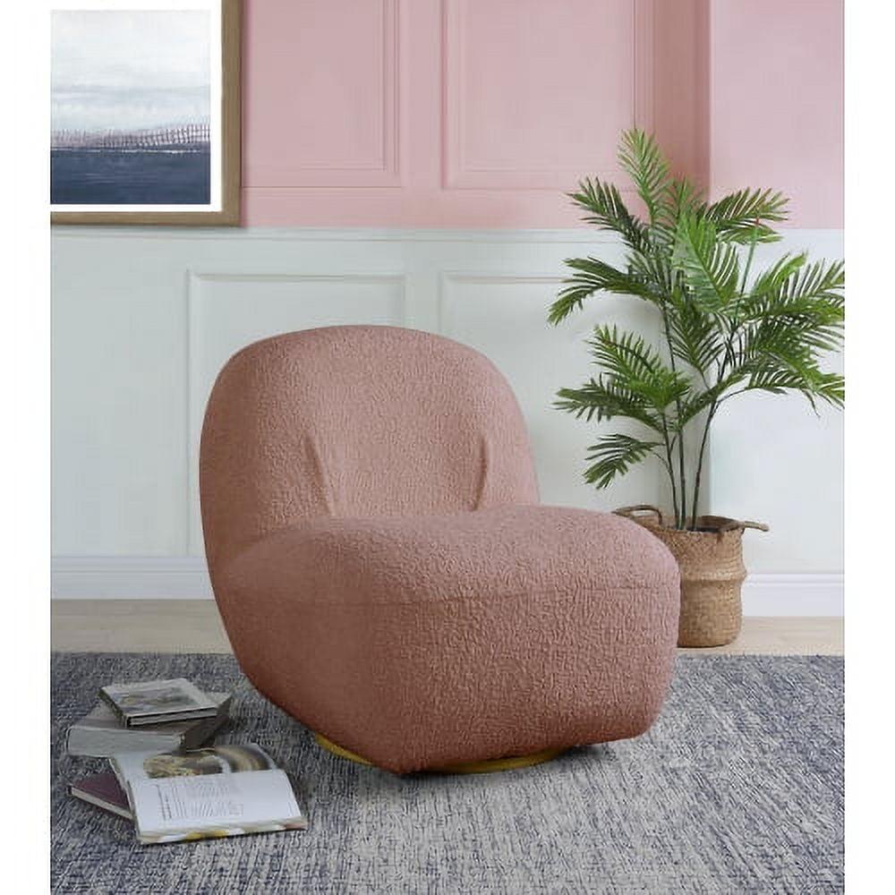 32" Yedaid Accent Chair Pink Teddy Faux Shearling - Acme Furniture