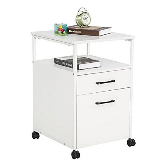 Latitude Run® Mobile Storage Cabinet Organizer with Drawer and Cabinet, Printer Stand with Castors