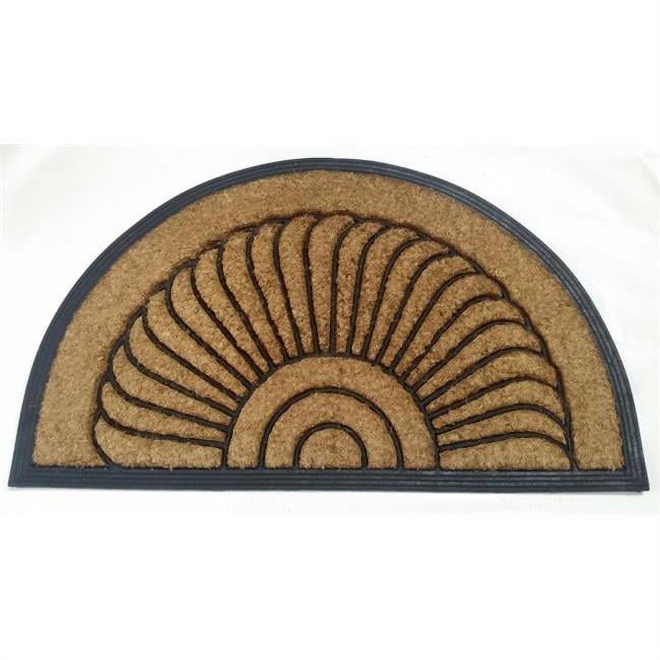 JMJ LE 81068 Sunburst Coir Brush Door Mat, 18 x 30 in.