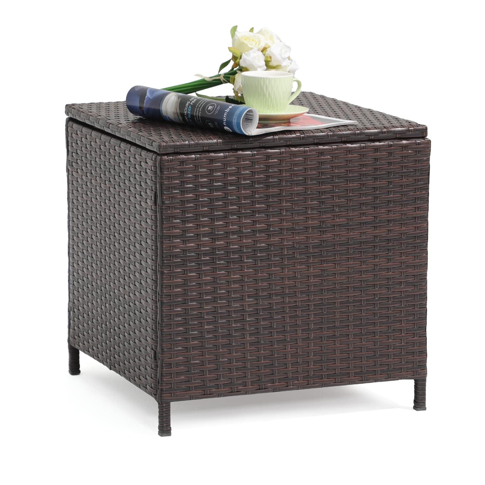Caimin Square Wicker/Rattan Outdoor Side Table