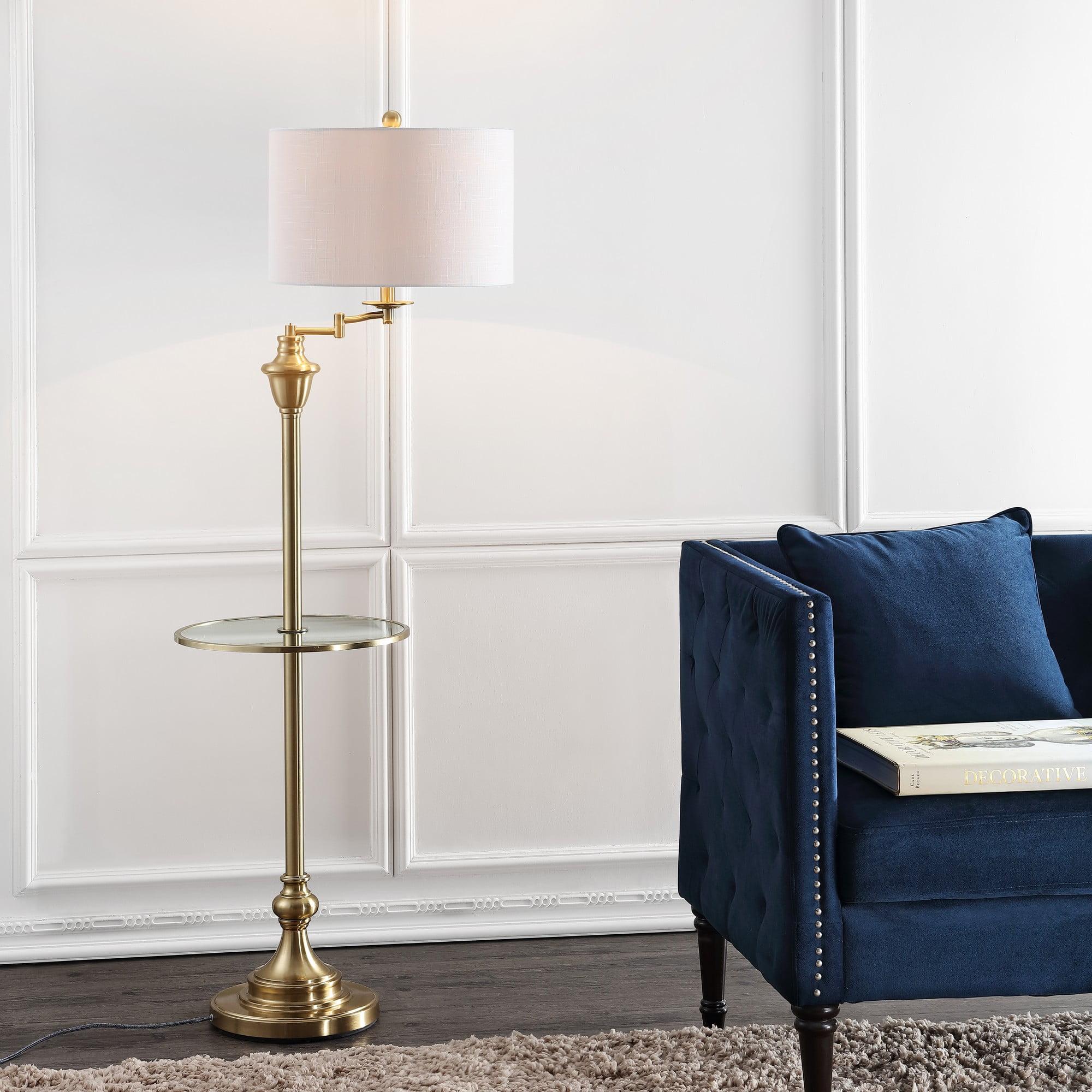 Rephen 60'' Black LED Swing Arm Floor Lamp with USB