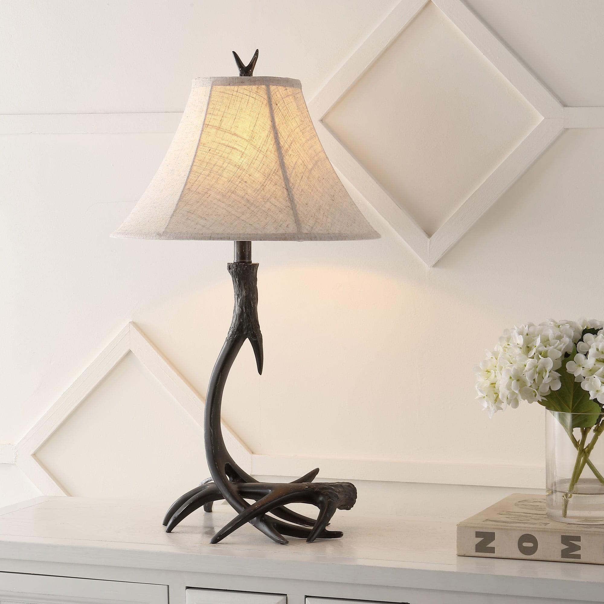 JONATHAN Y JYL6305C Antler 27.5" Rustic Resin LED Table Lamp, Traditional for living room, dinning room, bedroom, office Bulb Included, Black