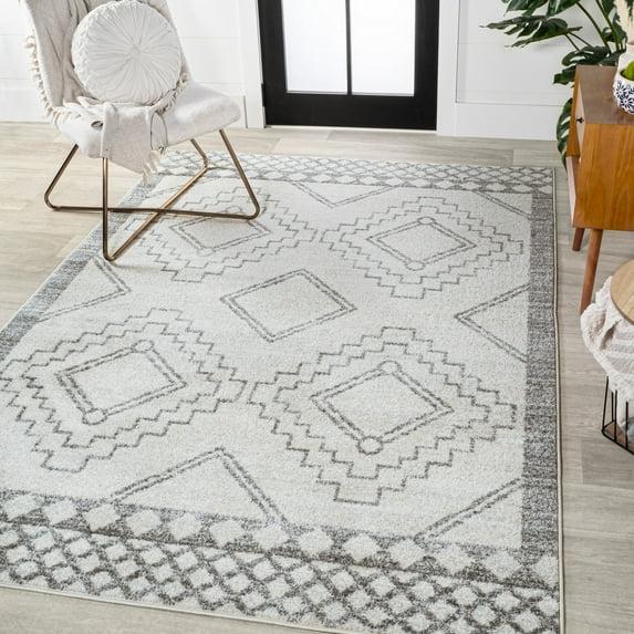 JONATHAN Y Amir Moroccan Beni Souk Cream/Gray 9 ft. x 12 ft. Area Rug