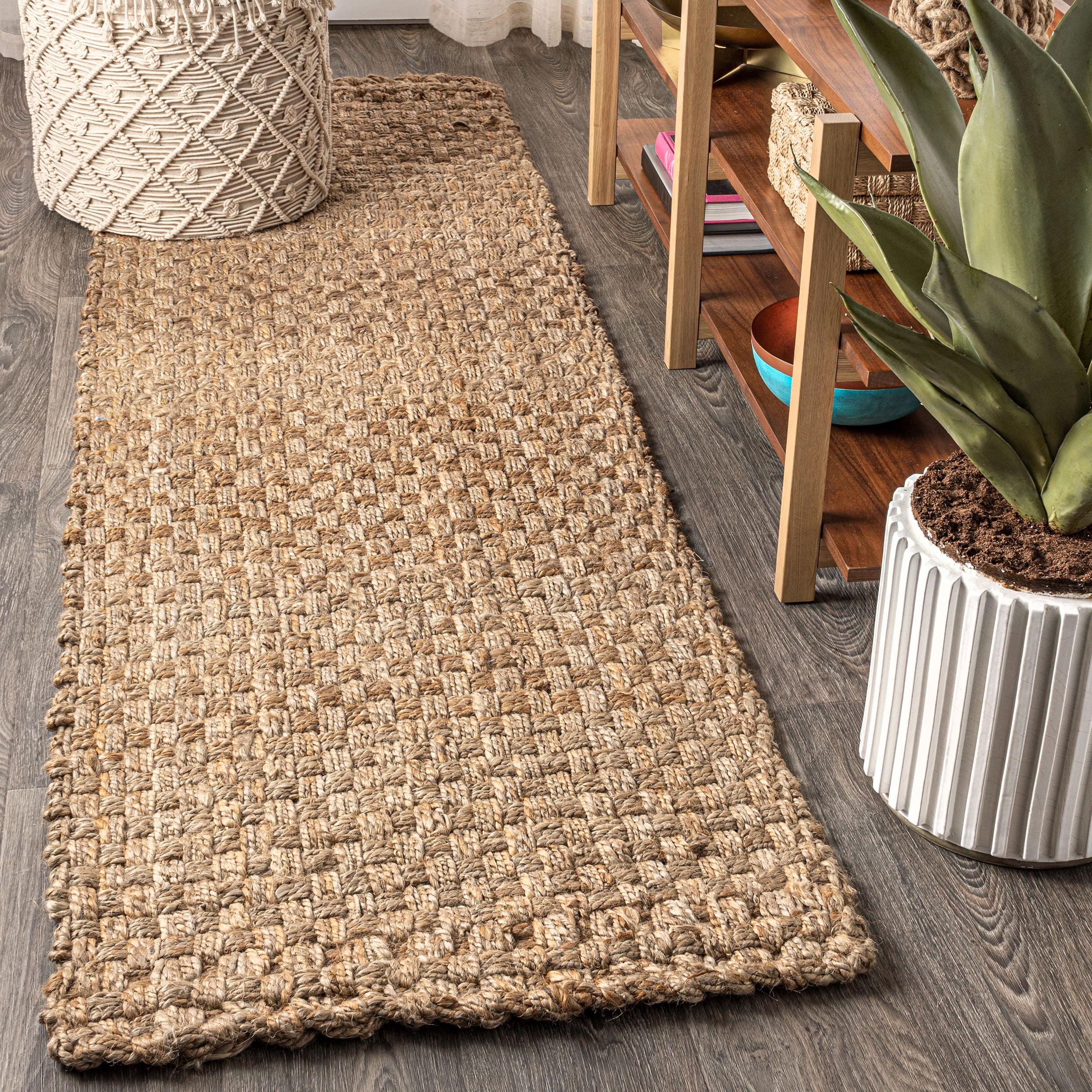 2'x8' Estera Hand Woven Boucle Chunky Jute Runner Rug, Yellow - JONATHAN Y