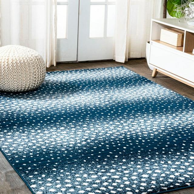 4'x 6' Antelope Modern Animal Area Rug, Navy/Cream - JONATHAN Y