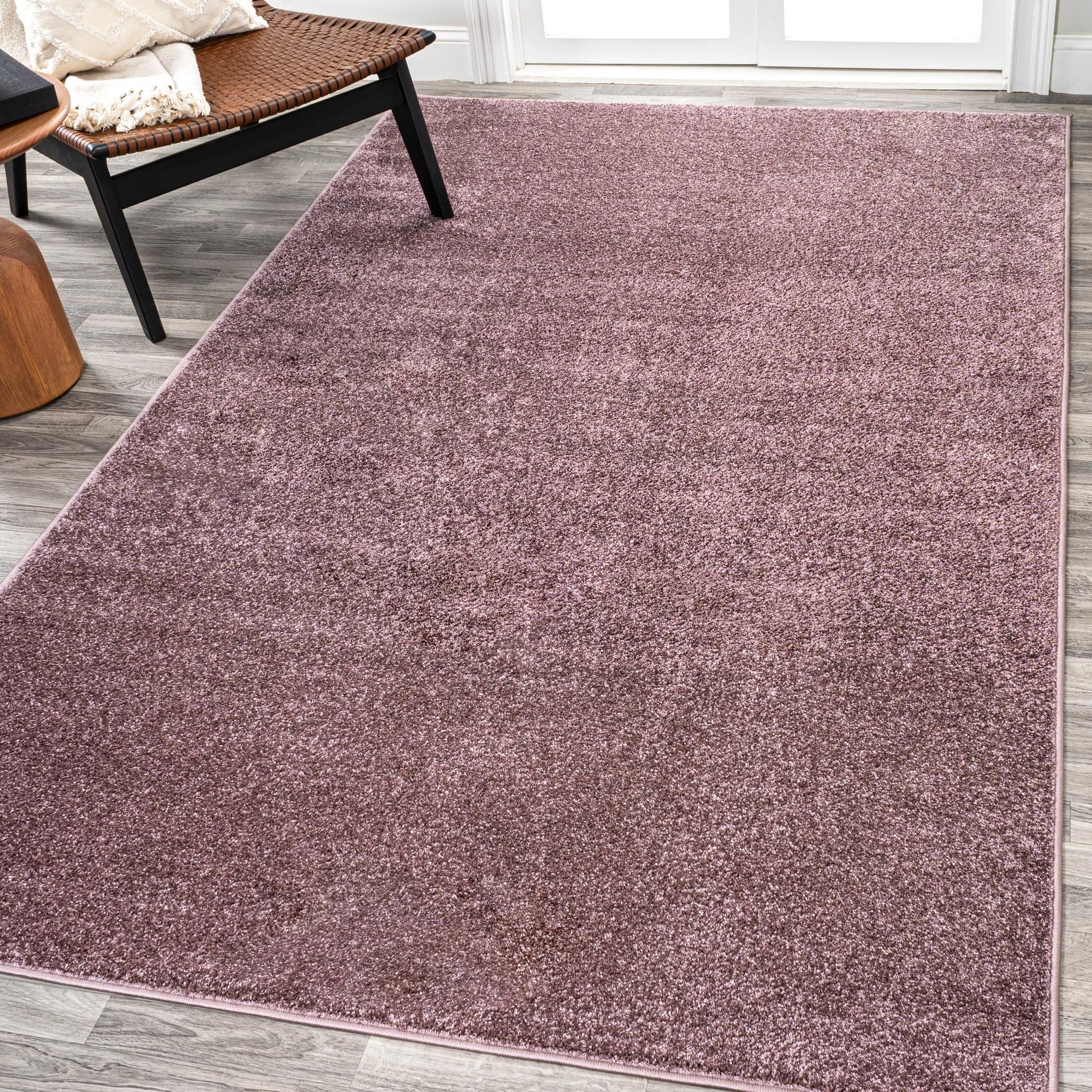 8'x10' Haze Solid Low-Pile, Light Purple - JONATHAN Y