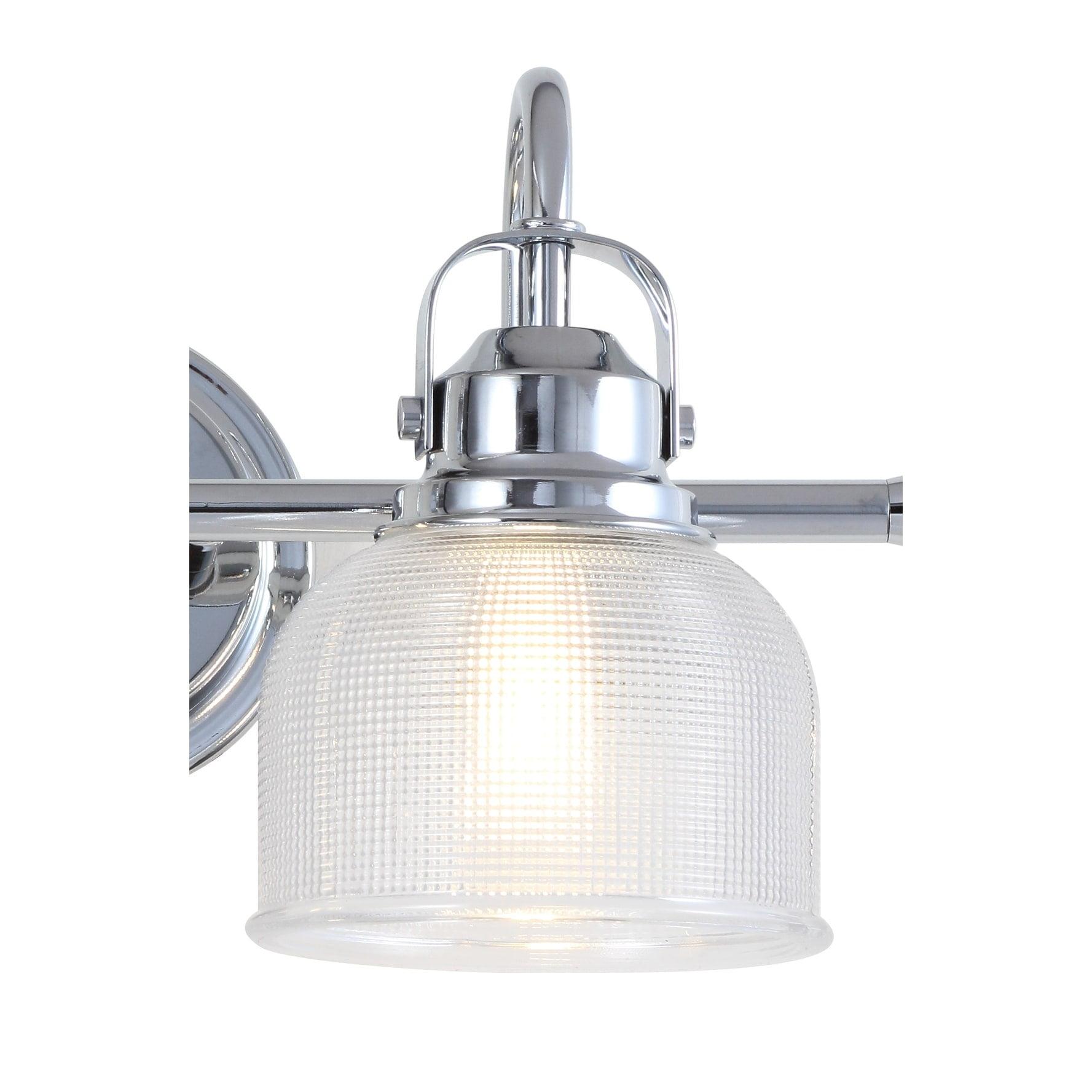 17.25" Metal/Glass Vanity Wall Light, ETL Listed, Bright Bathroom Fixture - JONATHAN Y