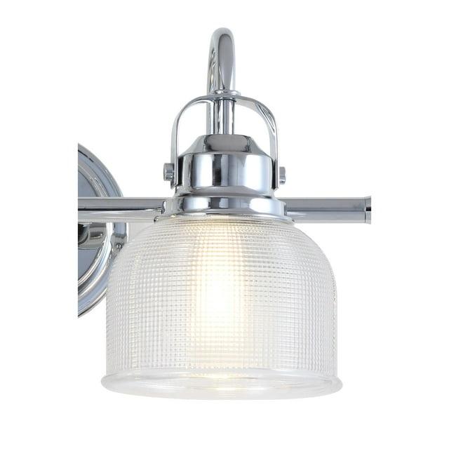 17.25" Metal/Glass Vanity Wall Light, ETL Listed, Bright Bathroom Fixture - JONATHAN Y