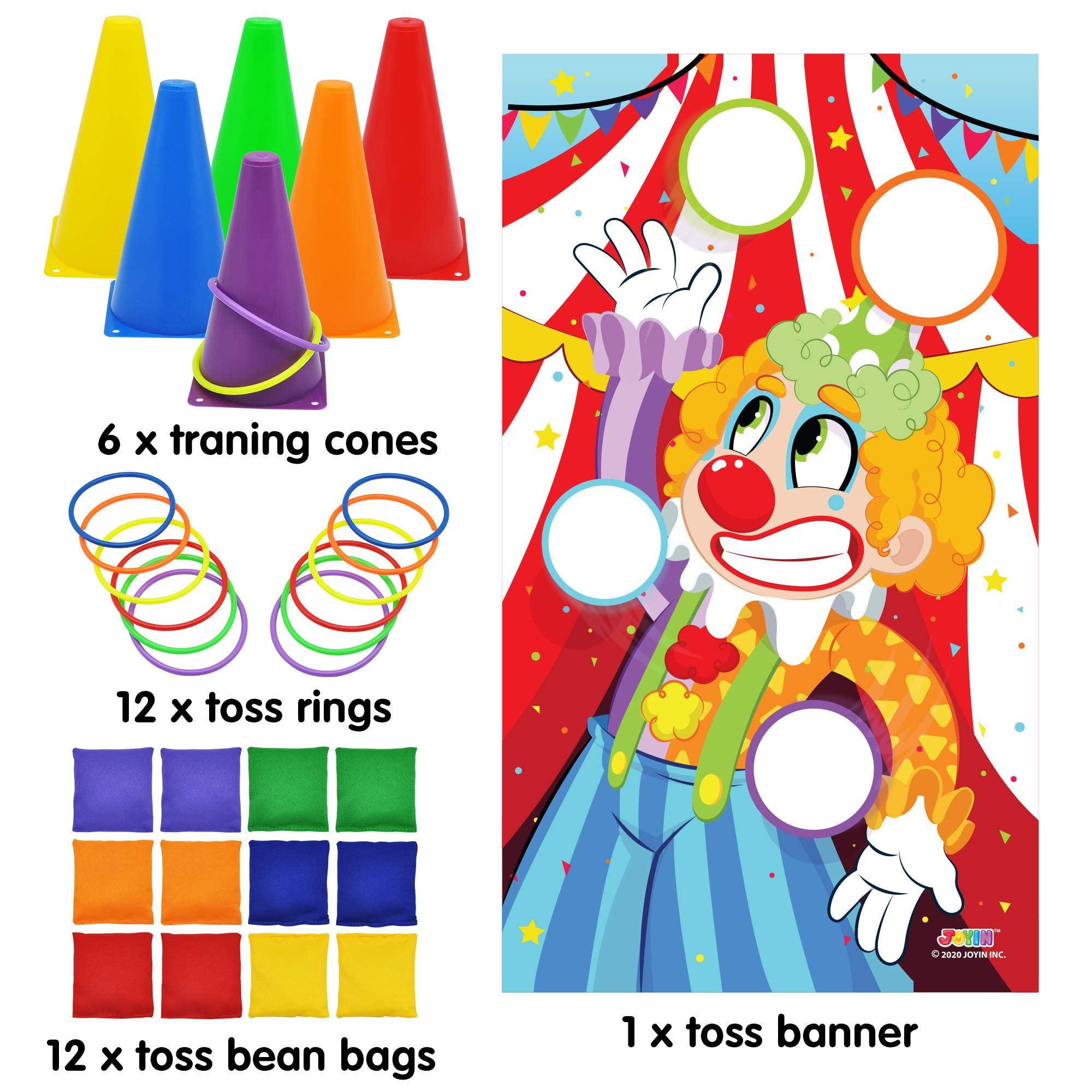 Joyfy 31 Pcs Carnival Game Set - Including Ring Toss Games, Bean Bags, and Cones for Kids Indoor Outdoor Play, Family Activities and Holiday Party