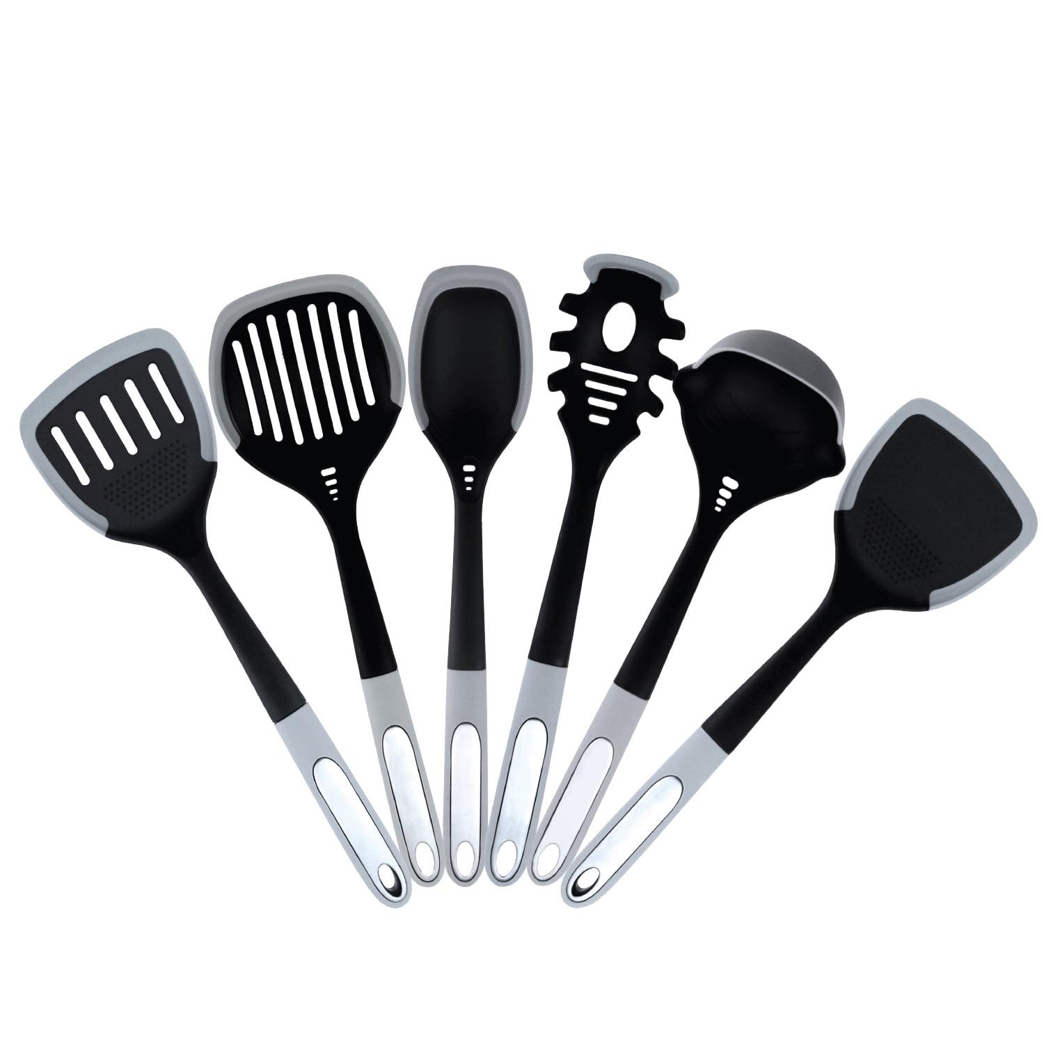 Gray Heat Resistant Nylon and Silicone 6-Piece Kitchen Utensils Set