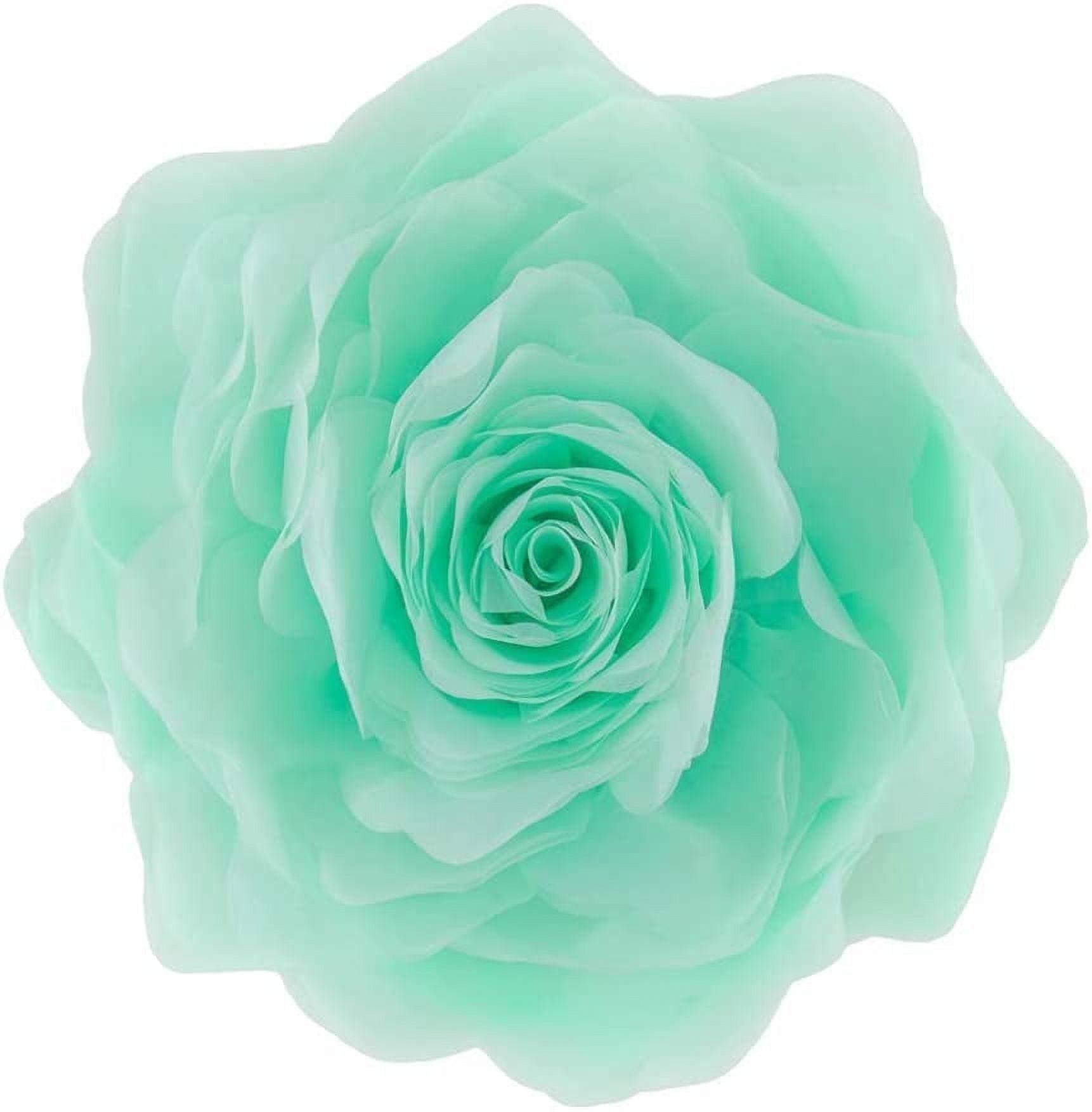 JWH Simulation Rose Flower Throw Pillow Decorative Round Floral Accent Pillow Cover & Insert