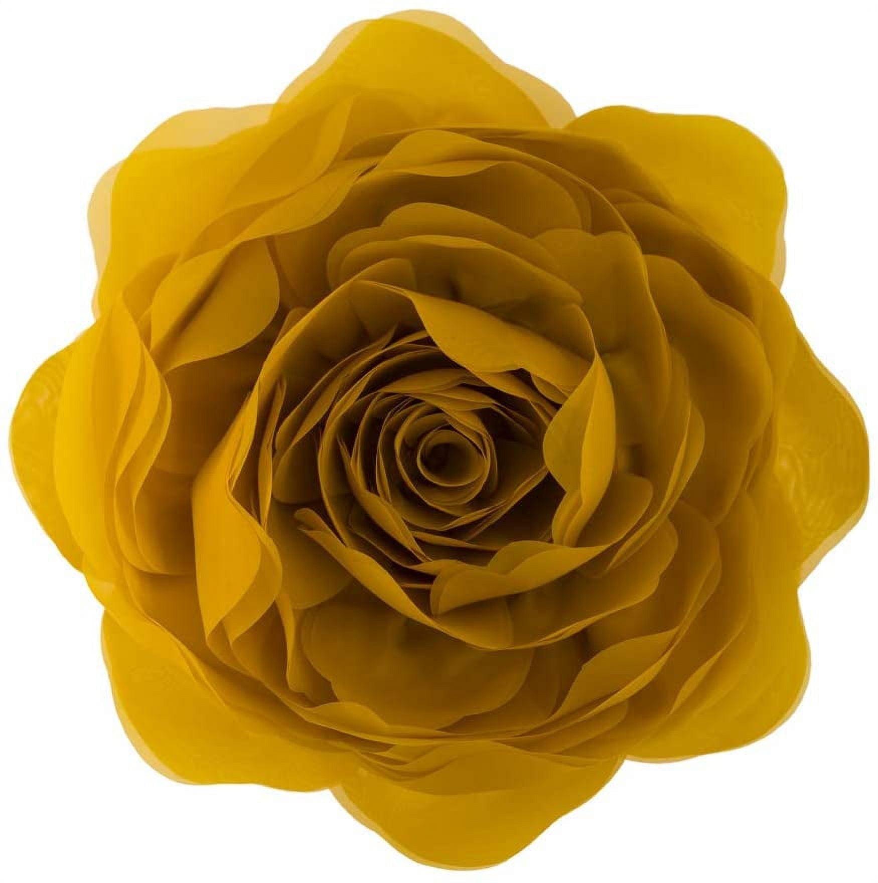 JWH Simulation Rose Flower Throw Pillow Decorative Round Floral Accent Pillow Cover & Insert