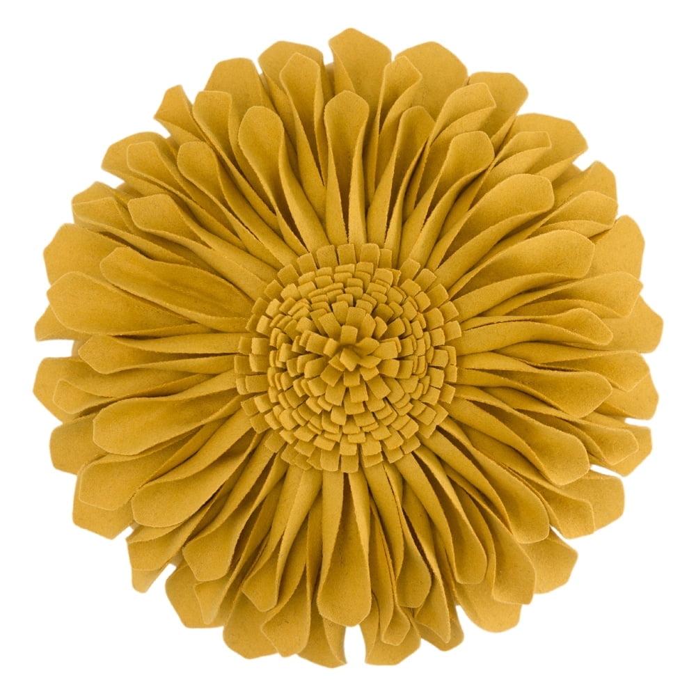 JWH Appliqued Throw Pillow 3D Sunflower Accent Pillow Cover & Insert