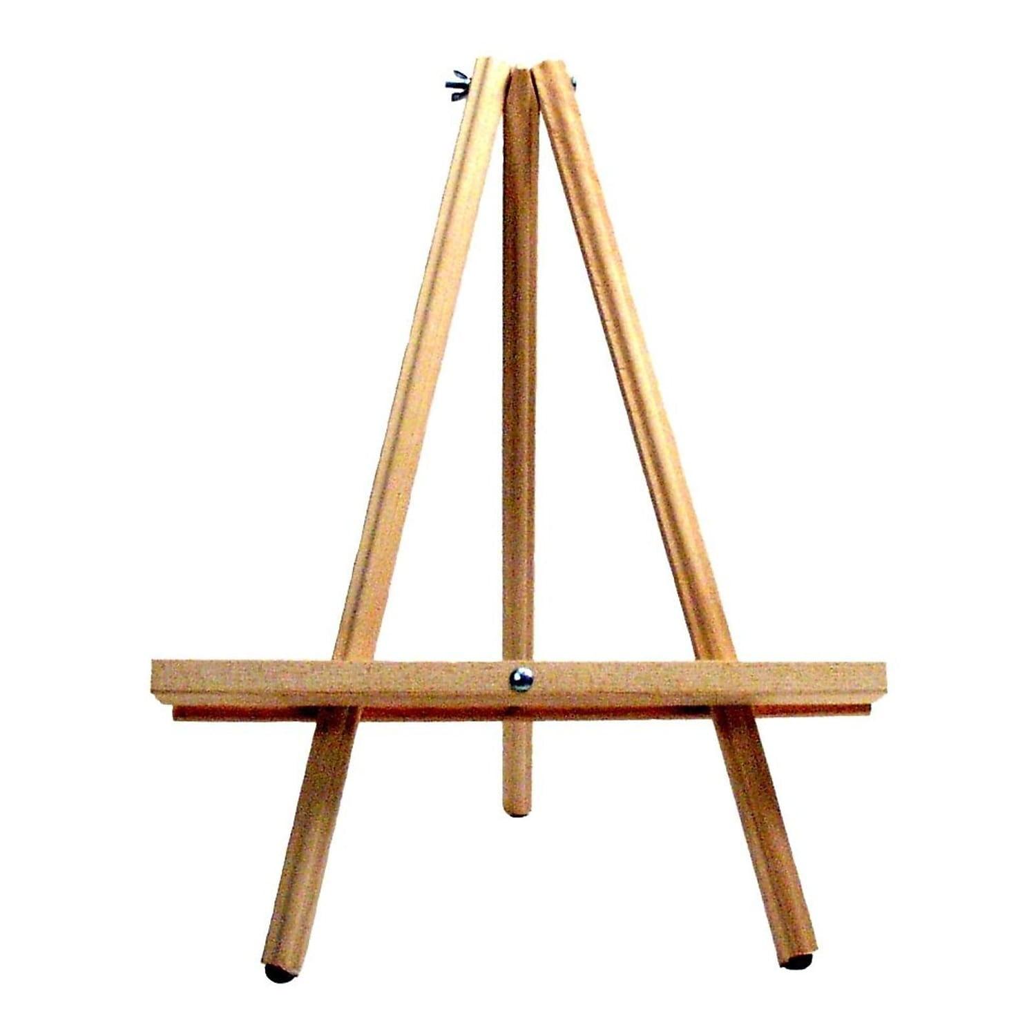 Natural Wood A-Frame Table Easel with Rubber Tips