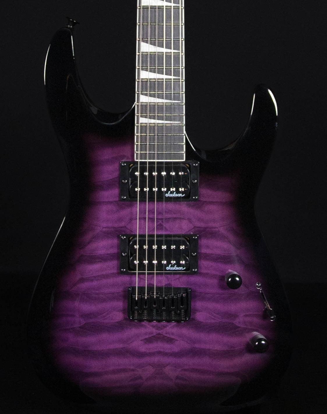Jackson JS32Q DKA HT JS Series Dinky Arch Top Electric Guitar, Transparent Purple Burst