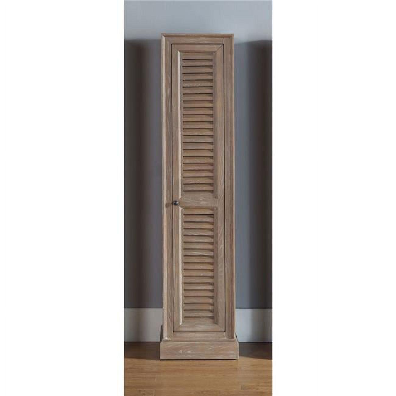 Driftwood Traditional Floor-Standing Linen Cabinet with Adjustable Shelves