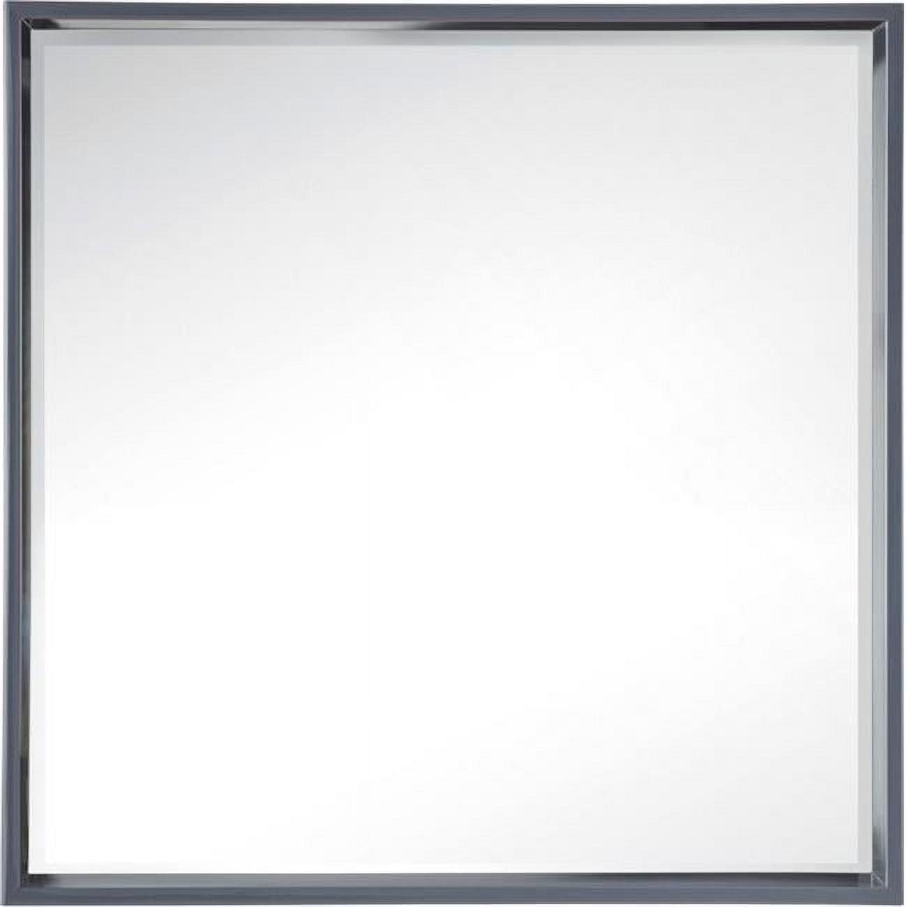 Ashwood Square 35" Transitional Full-Length Mirror in Glossy Gray