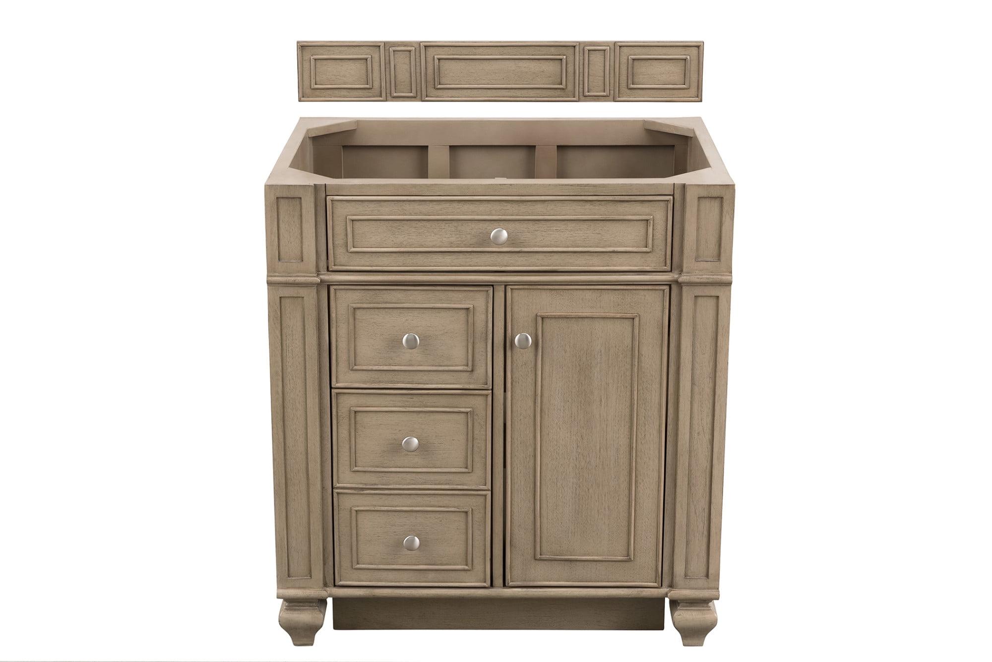 Bristol 30" Dark Wood Single Vanity with Backsplash