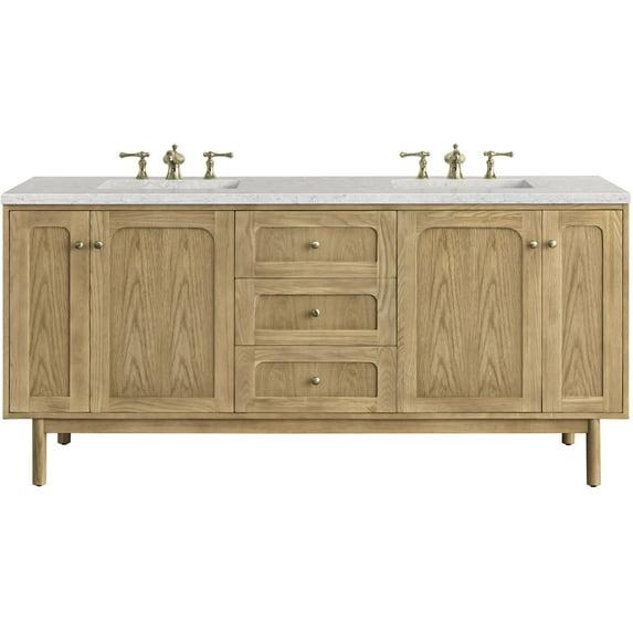 James Martin Vanities 388-V72d-Rg-Gw Columbia 72" Double Basin Wood Vanity Set -