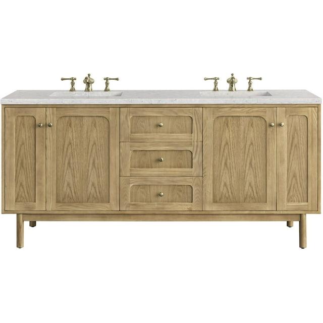 James Martin Vanities 388-V72d-Rg-Gw Columbia 72" Double Basin Wood Vanity Set -