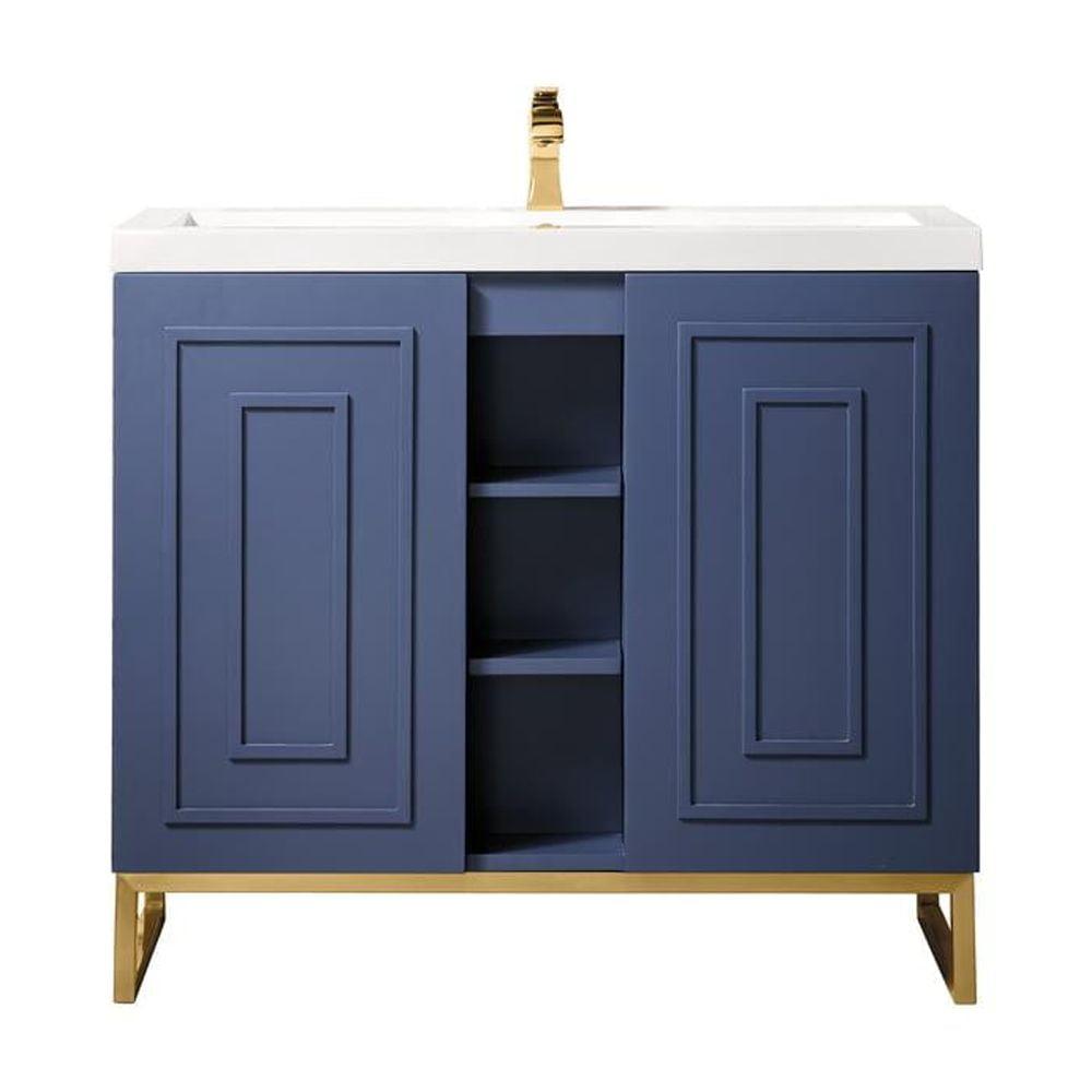 Alicante 39.5'' Single Bathroom Vanity with Solid Surface Top