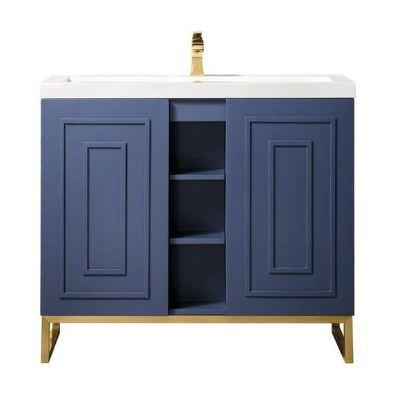 Alicante 39.5'' Single Bathroom Vanity with Solid Surface Top