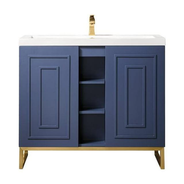 Alicante 39.5'' Single Bathroom Vanity with Solid Surface Top