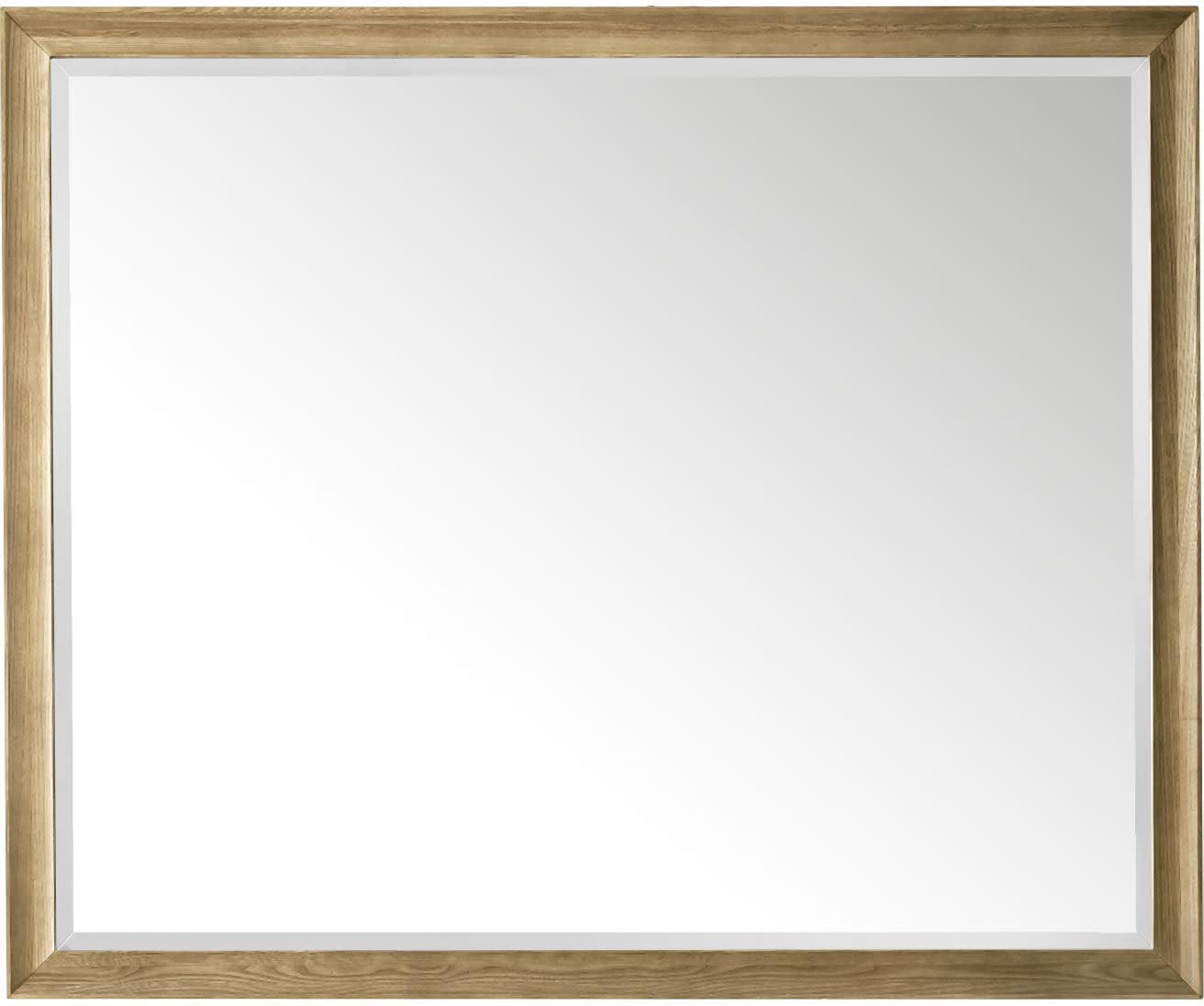 Glenbrooke Light Natural Oak 40"x48" Rectangular Wood Vanity Mirror