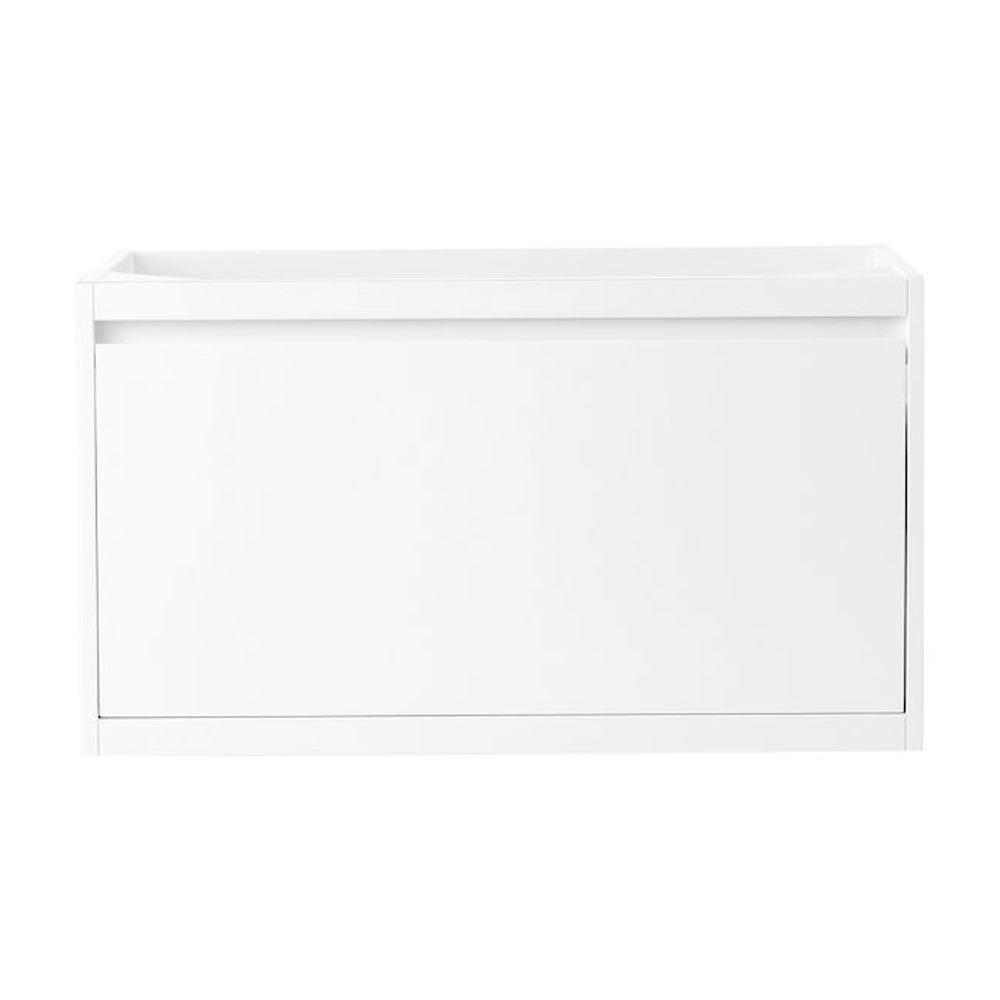 Glossy White 35.4" Wall-Mount Single Vanity Cabinet