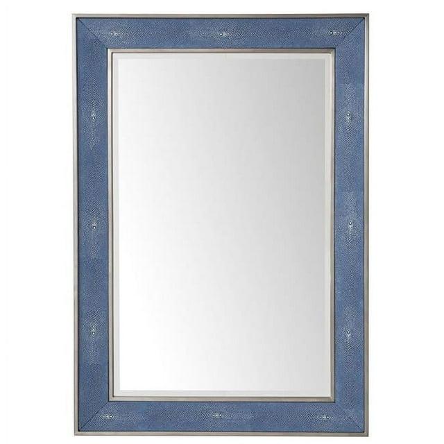 James Martin Vanities Element 28" Mirror, Silver w/ Delft Blue