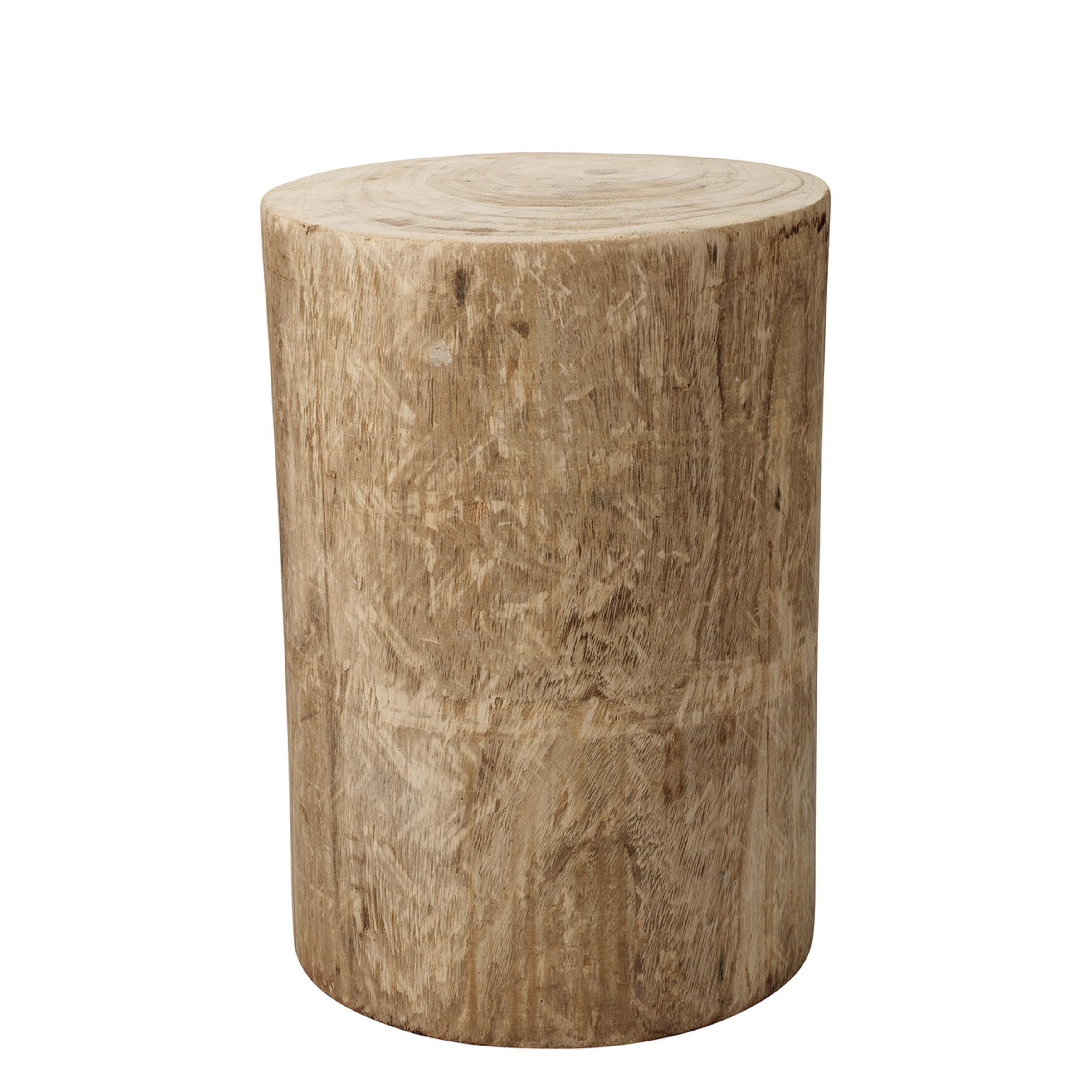 Natural Blonde Cylindrical Wood End Table