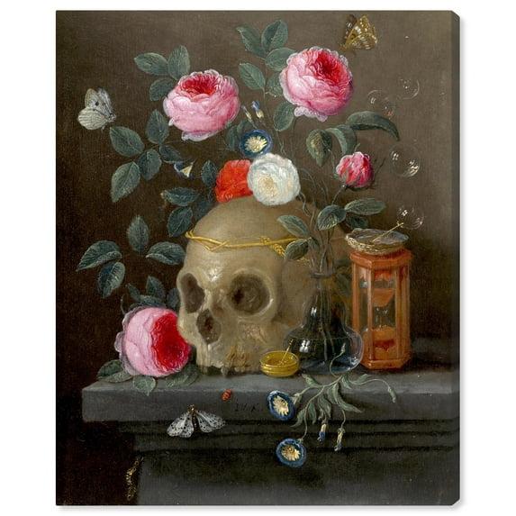 Art Remedy Vanitas Still Life Canvas Vintage Floral Wall Art by Art Remedy