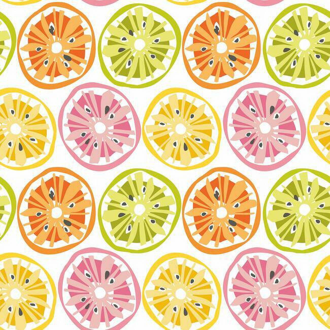 Pink Citrus Fruit Peel and Stick Wallpaper Roll