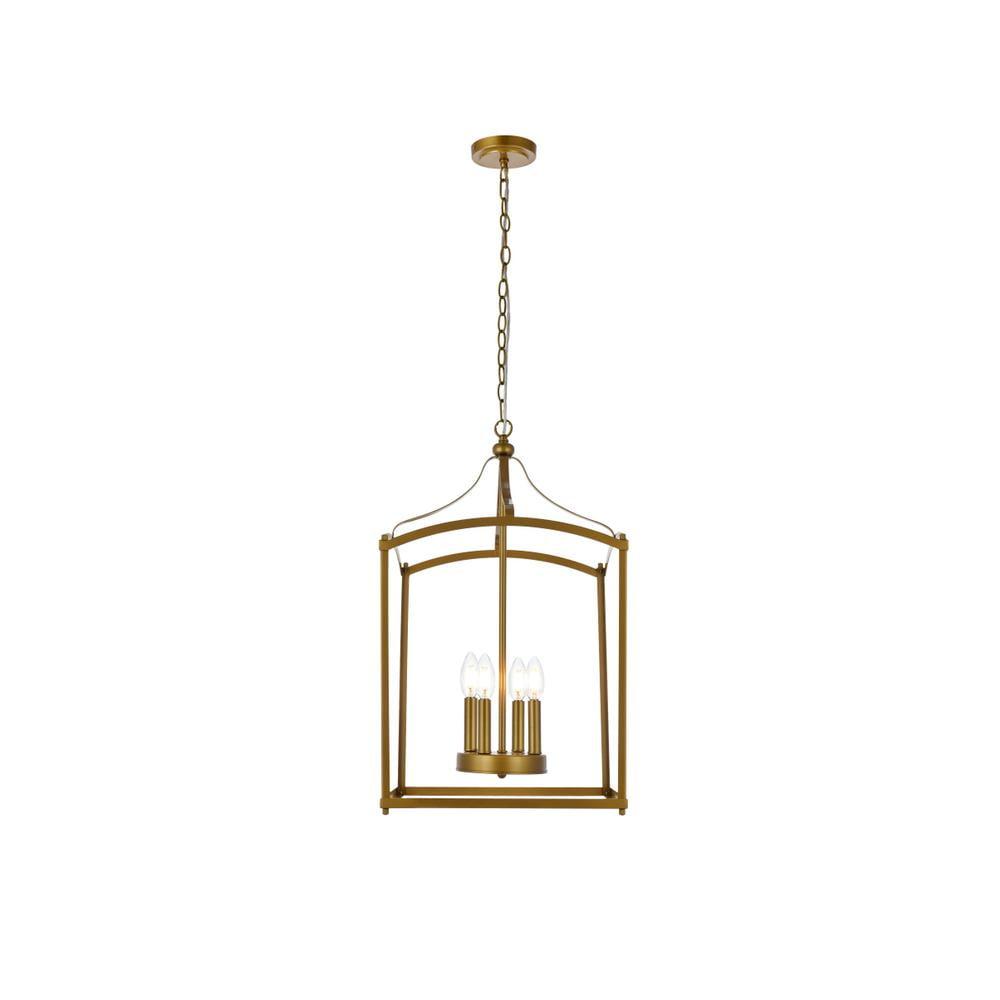 Janet 4 lights pendant in brass