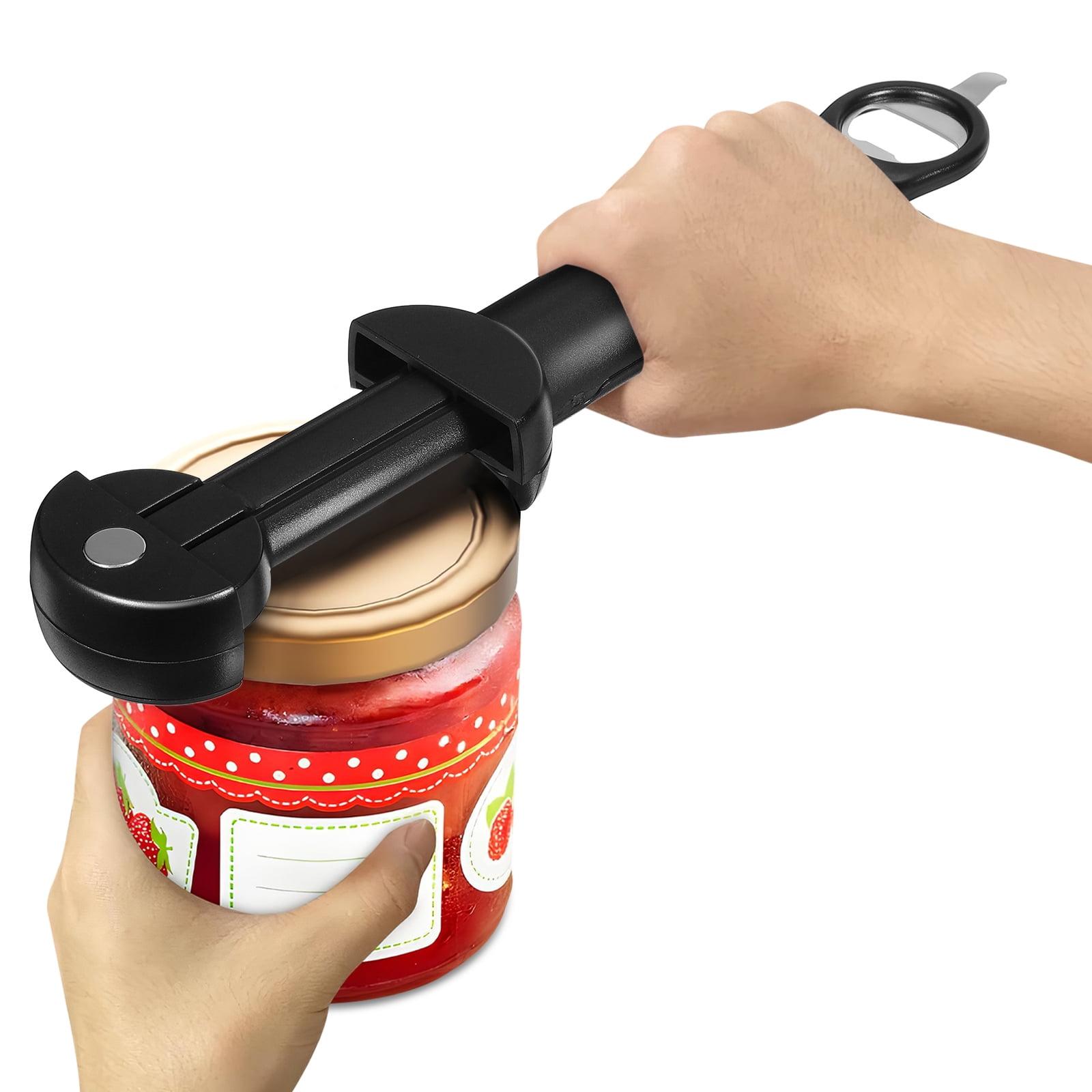 Black Ergonomic Multifunctional Magnetic Jar Opener